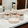 Ceramic Bathroom Accessories Set Ceramic - 4 Pieces Bathroom Accessories Set. (Black & White) in Maharashtra, Tamil Nadu, Uttar Pradesh, Kerala